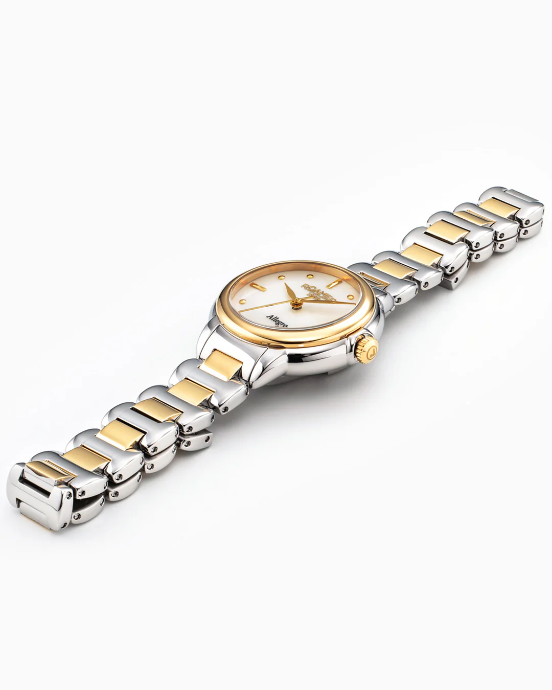 Allegra 32mm Quartz Three-Hand White Mop Dial Two-Tone Bracelet Sapphire glass Stainless Steel swiss watch - Image 3