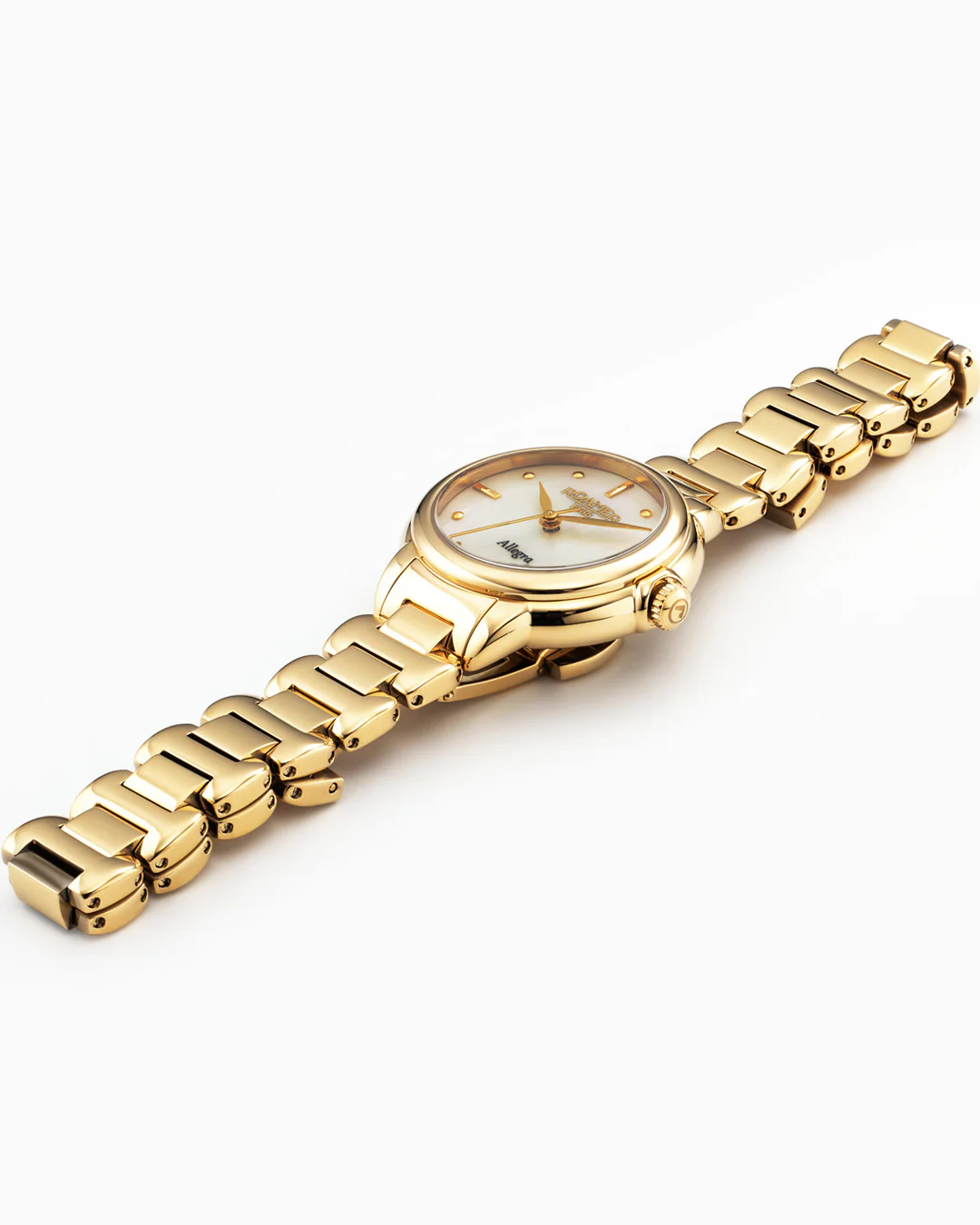 Allegra 32mm Quartz Three-Hand Gold Bracelet Sapphire glass Stainless Steel swiss watch - Image 3