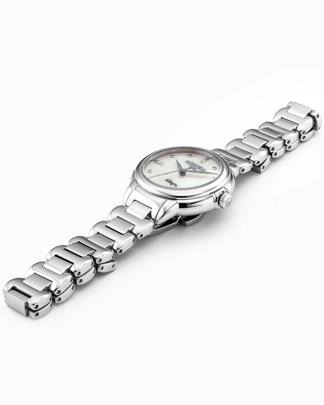 Allegra 32mm Quartz Three-Hand White MOP Dial Stainless Steel Bracelet Sapphire glass Stainless Steel swiss watch - Image 3