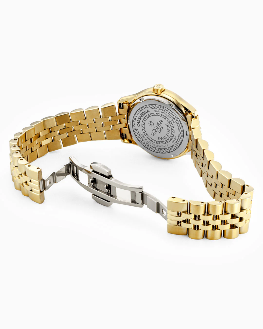 Cassandra Diamond 31 mm Quartz Three-Hand White MOP Dial Gold Bracelet Sapphire glass Stainless Steel swiss watch - Image 4