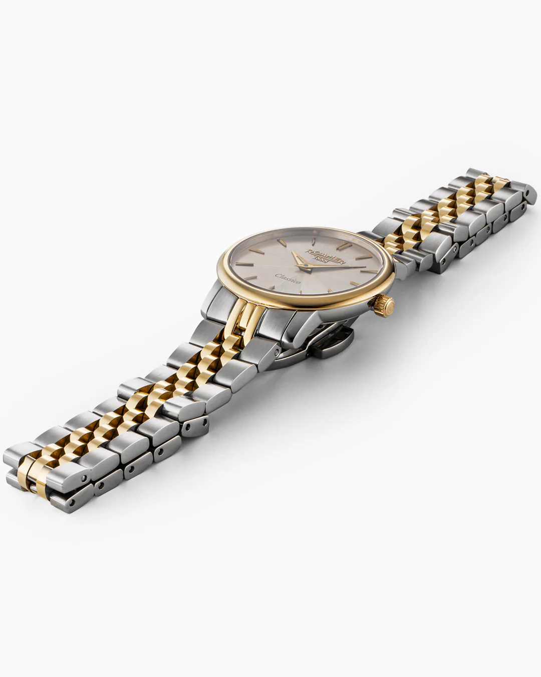 Classico Ladies 30mm Quartz Two-Hand Grey Sunray Dial  Two-Tone Bracelet Sapphire glass Stainless Steel swiss watch - Image 3