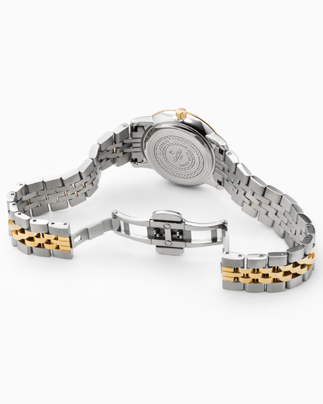 Classico Ladies 30mm Quartz Two-Hand Grey Sunray Dial  Two-Tone Bracelet Sapphire glass Stainless Steel swiss watch - Image 4