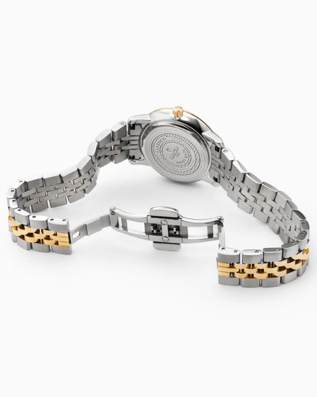 Classico Ladies 30mm Quartz Two-Hand White Dial  Gold-Silver Tone Bracelet Sapphire glass Stainless Steel swiss watch - Image 4