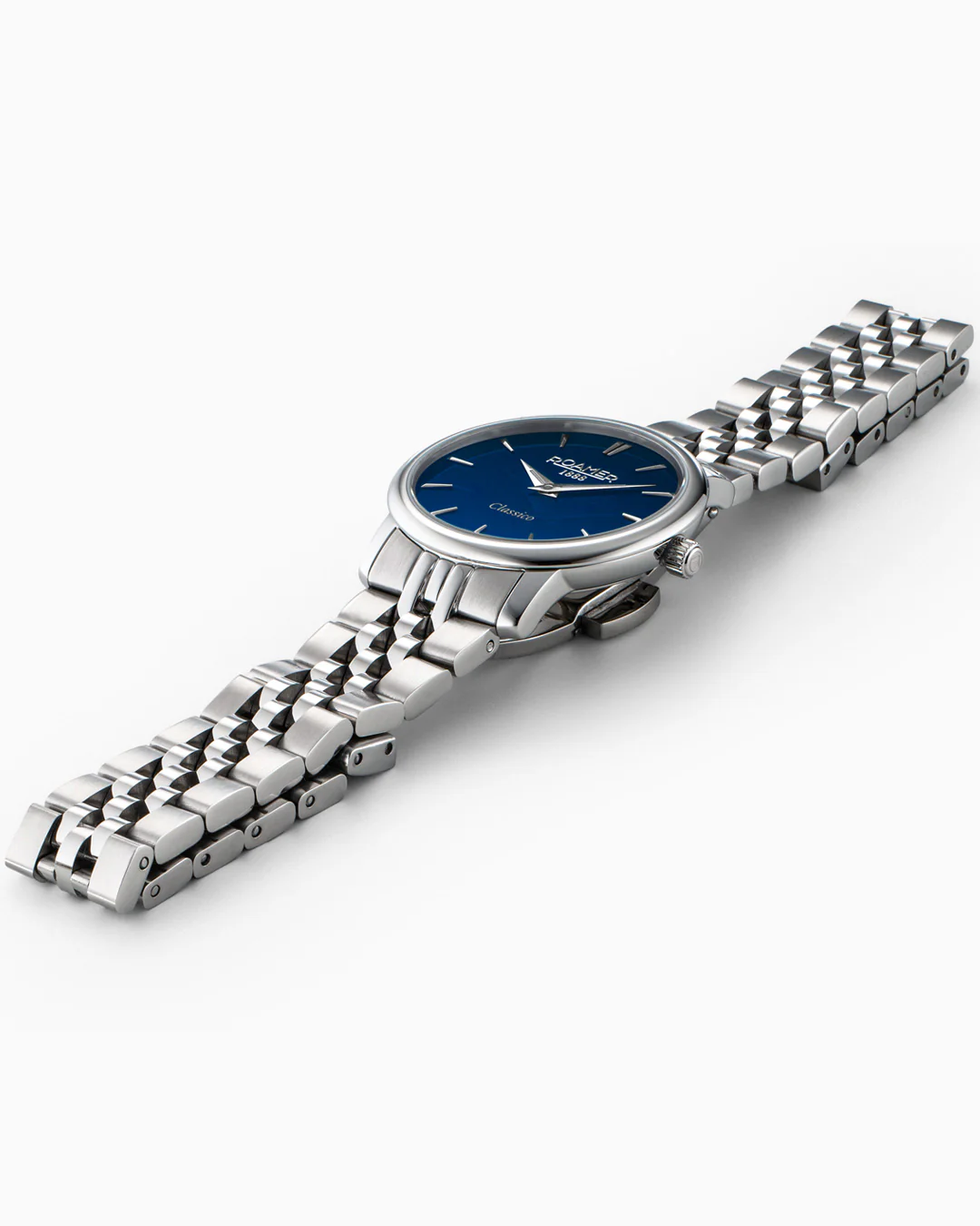 Classico Ladies 30mm Quartz Two-Hand Blue Sunray Dial Silver Bracelet Sapphire glass Stainless Steel swiss watch - Image 3