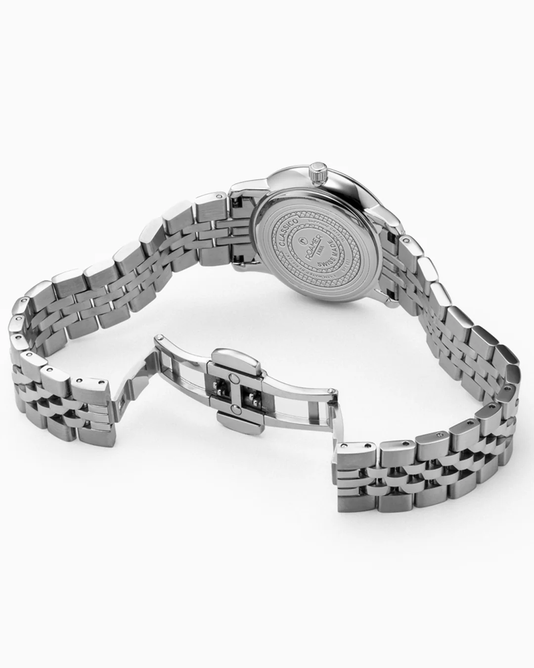 Classico Ladies 30mm Quartz Two-Hand White Dial Silver Bracelet Sapphire glass Stainless Steel swiss watch - Image 4