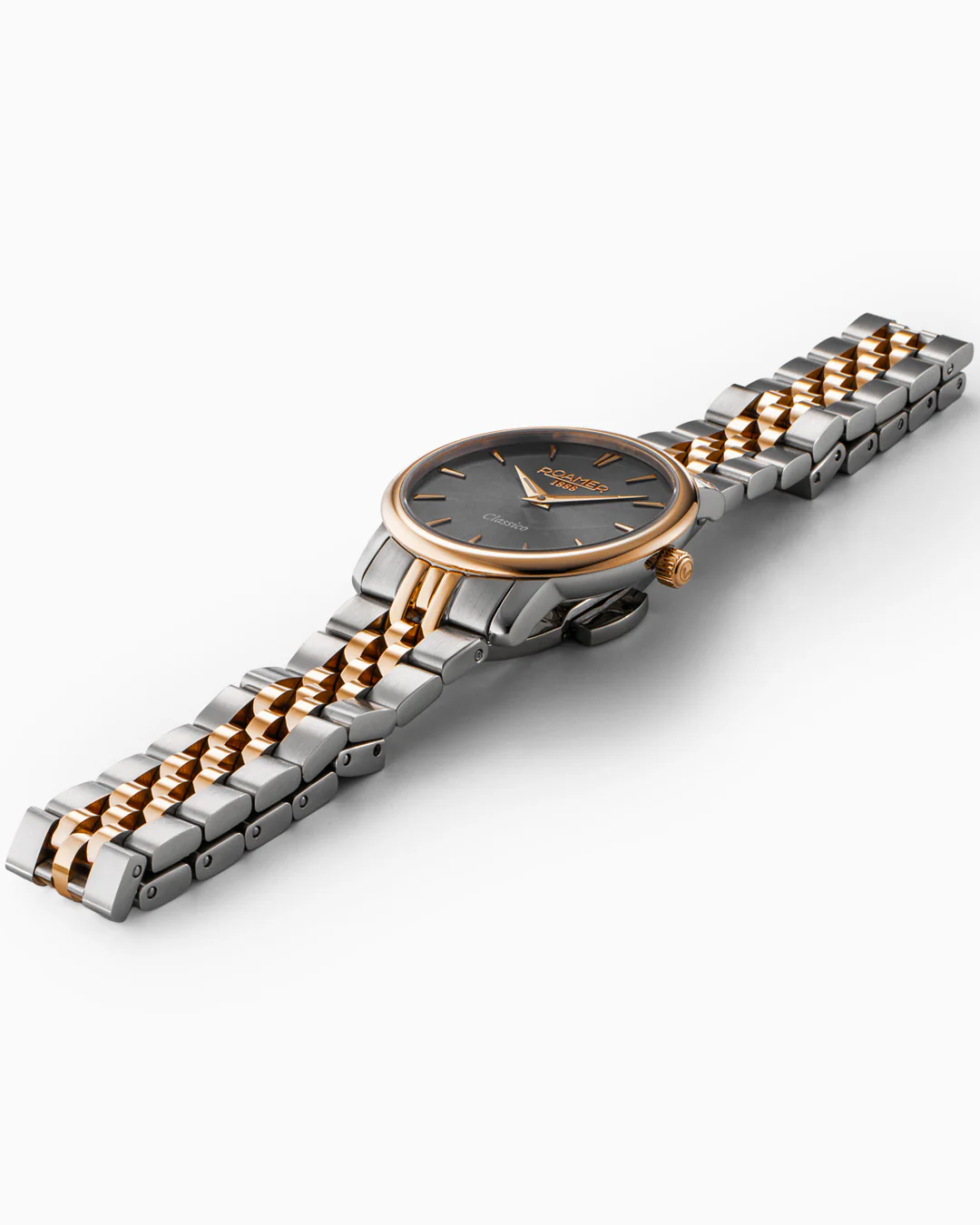 Classico Ladies 30mm Quartz Two-Hand Grey Dial Two-Tone Bracelet Sapphire glass Stainless Steel swiss watch - Image 3