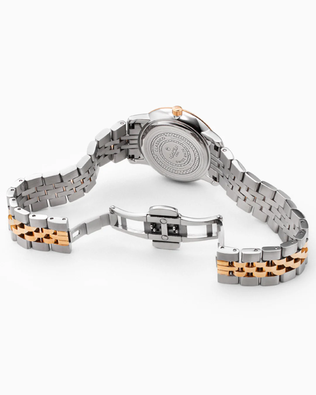 Classico Ladies 30mm Quartz Two-Hand Grey Dial Two-Tone Bracelet Sapphire glass Stainless Steel swiss watch - Image 4