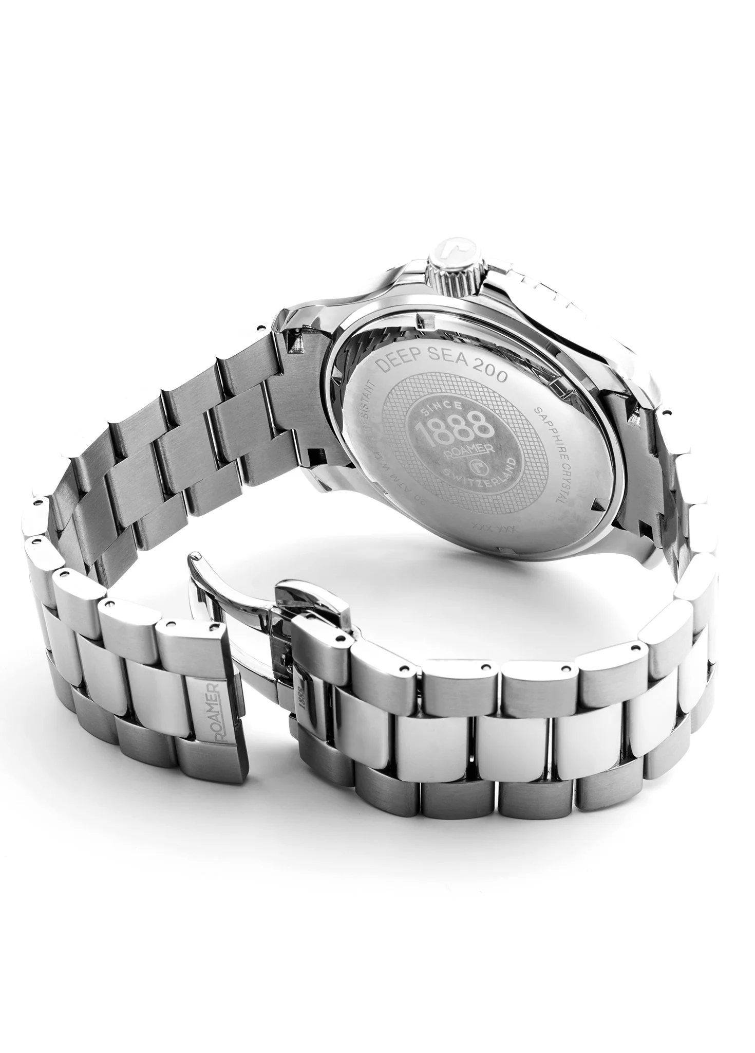 Deep Sea 200 43 mm Quartz Three-Hand Date Green Dial Silver Bracelet Sapphire glass Stainless Steel swiss watch - Image 4