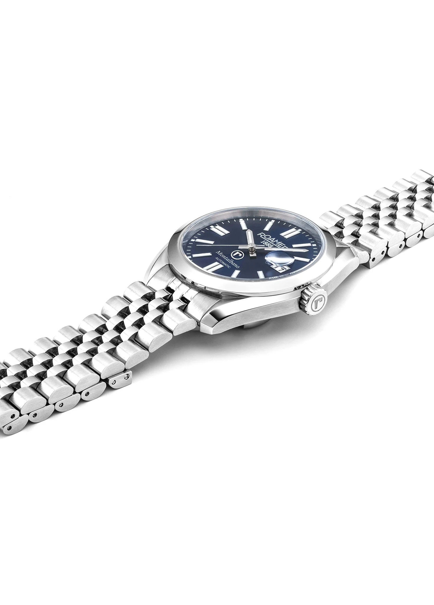 Montalbano Gents 41.5mm Automatic Three-Hand Date Blue Sunray Dial Silver Bracelet Sapphire glass Stainless Steel swiss watch - Image 3