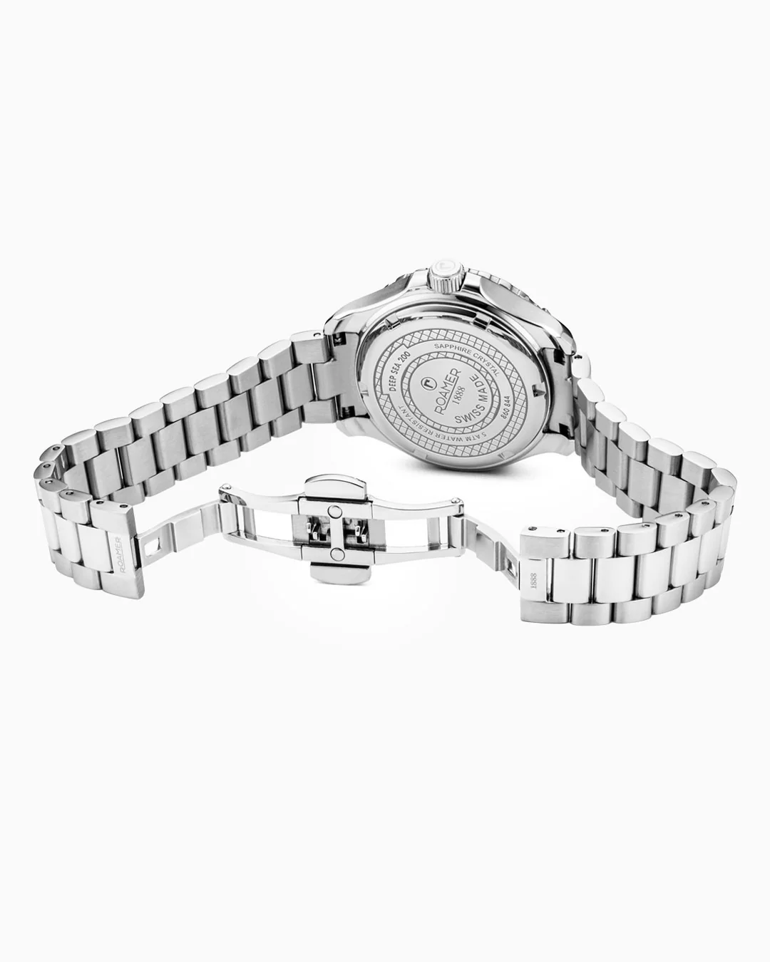 Deep Sea 200 Ladies 34mm Quartz Three-Hand Date White Dial Silver Bracelet Sapphire glass Stainless Steel swiss watch - Image 4