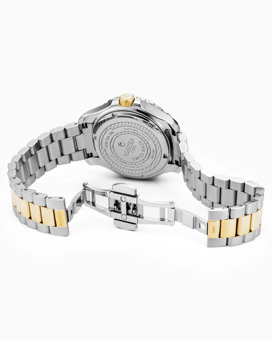 Deep Sea 200 Ladies 34mm Quartz Three-Hand Date White Dial Two-Tone Bracelet Sapphire glass Stainless Steel swiss watch - Image 4