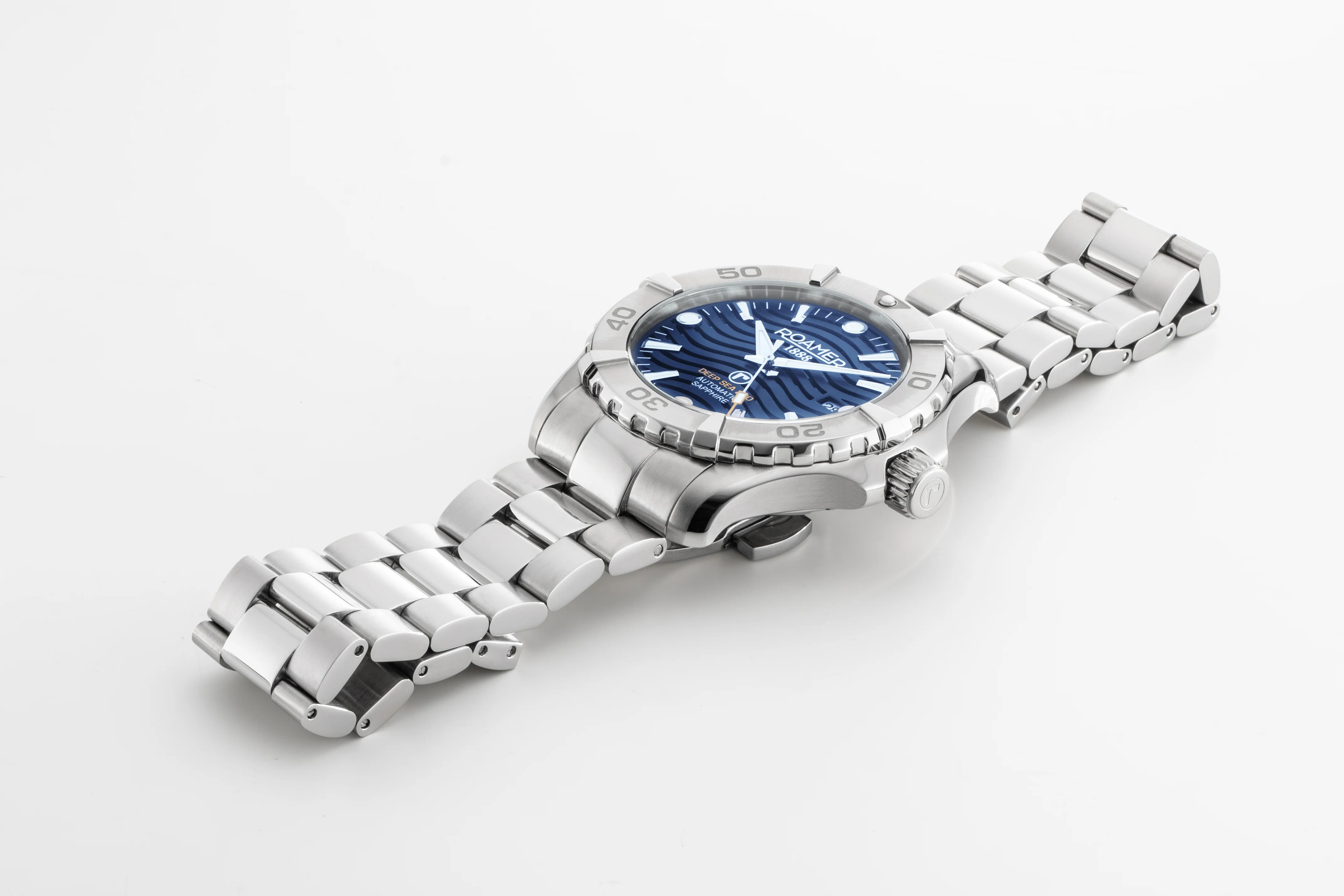 Deep Sea Automatic 43mm Automatic Three-Hand Date Blue Dial Silver Bracelet Sapphire glass Stainless Steel swiss watch - Image 3