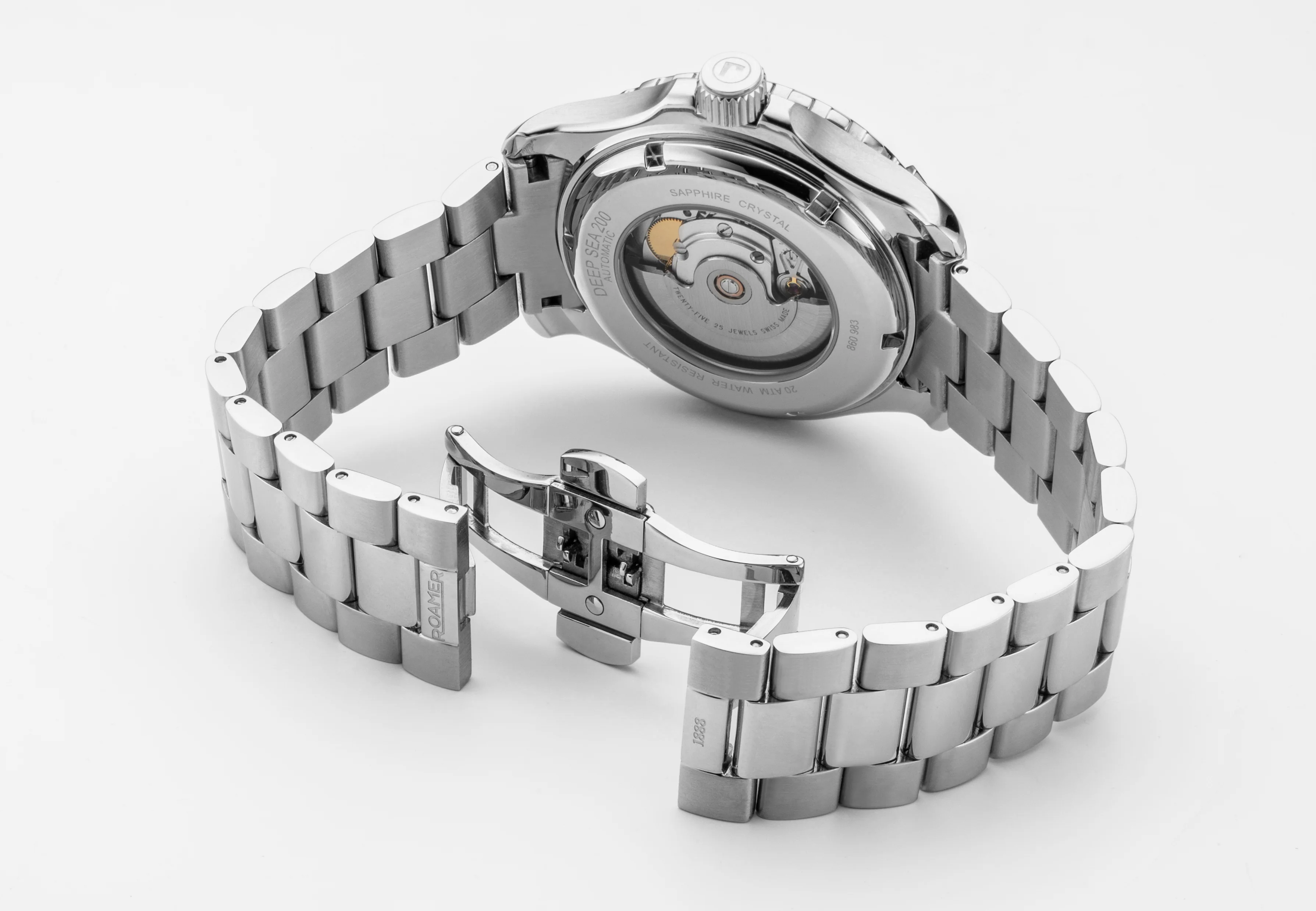 Deep Sea Automatic 43mm Automatic Three-Hand Date Green Dial Silver Bracelet Sapphire glass Stainless Steel swiss watch - Image 4