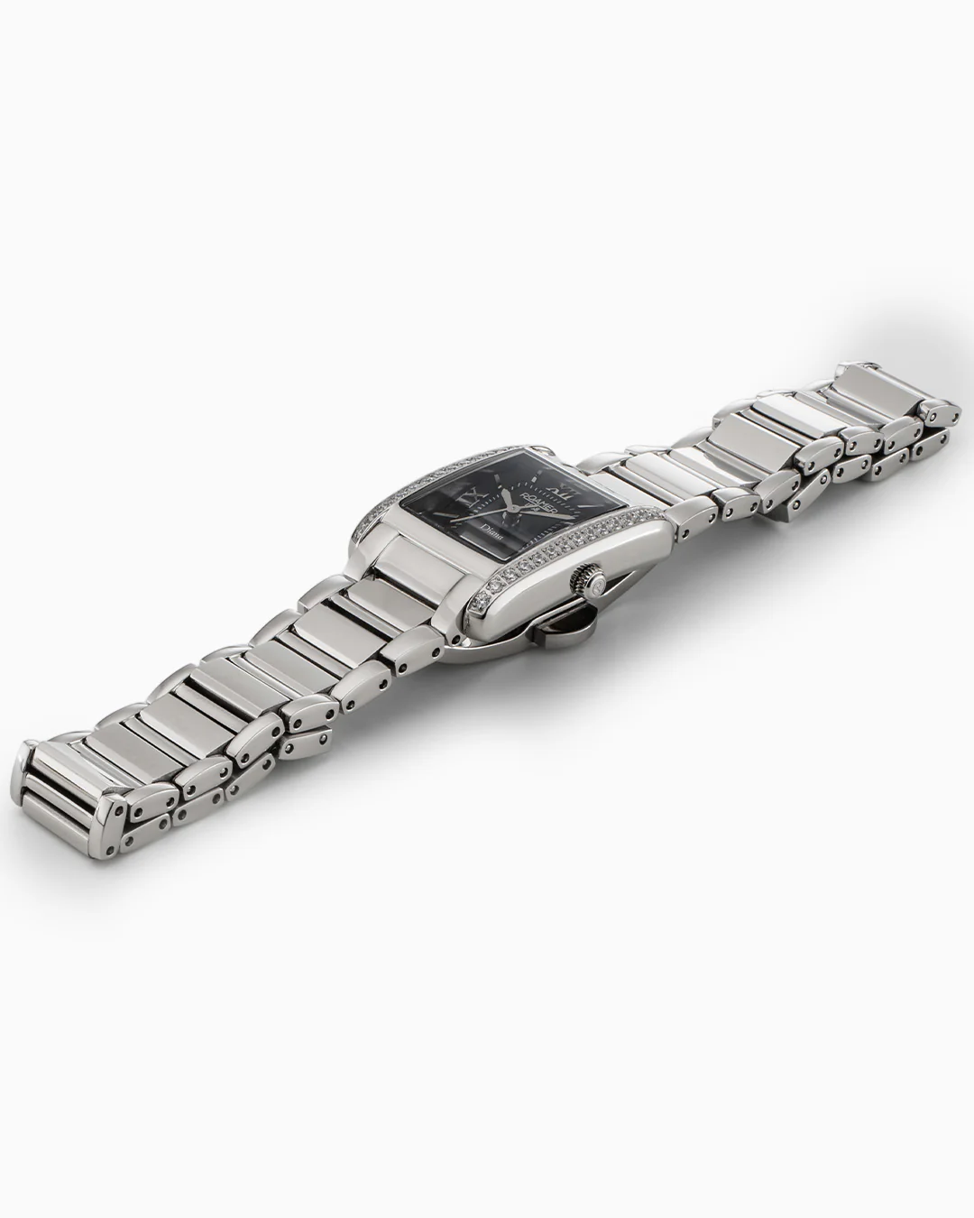 Diana Ladies 22.5 mm Quartz Three-Hand Black Dial Silver Bracelet Sapphire glass Stainless Steel swiss watch - Image 3