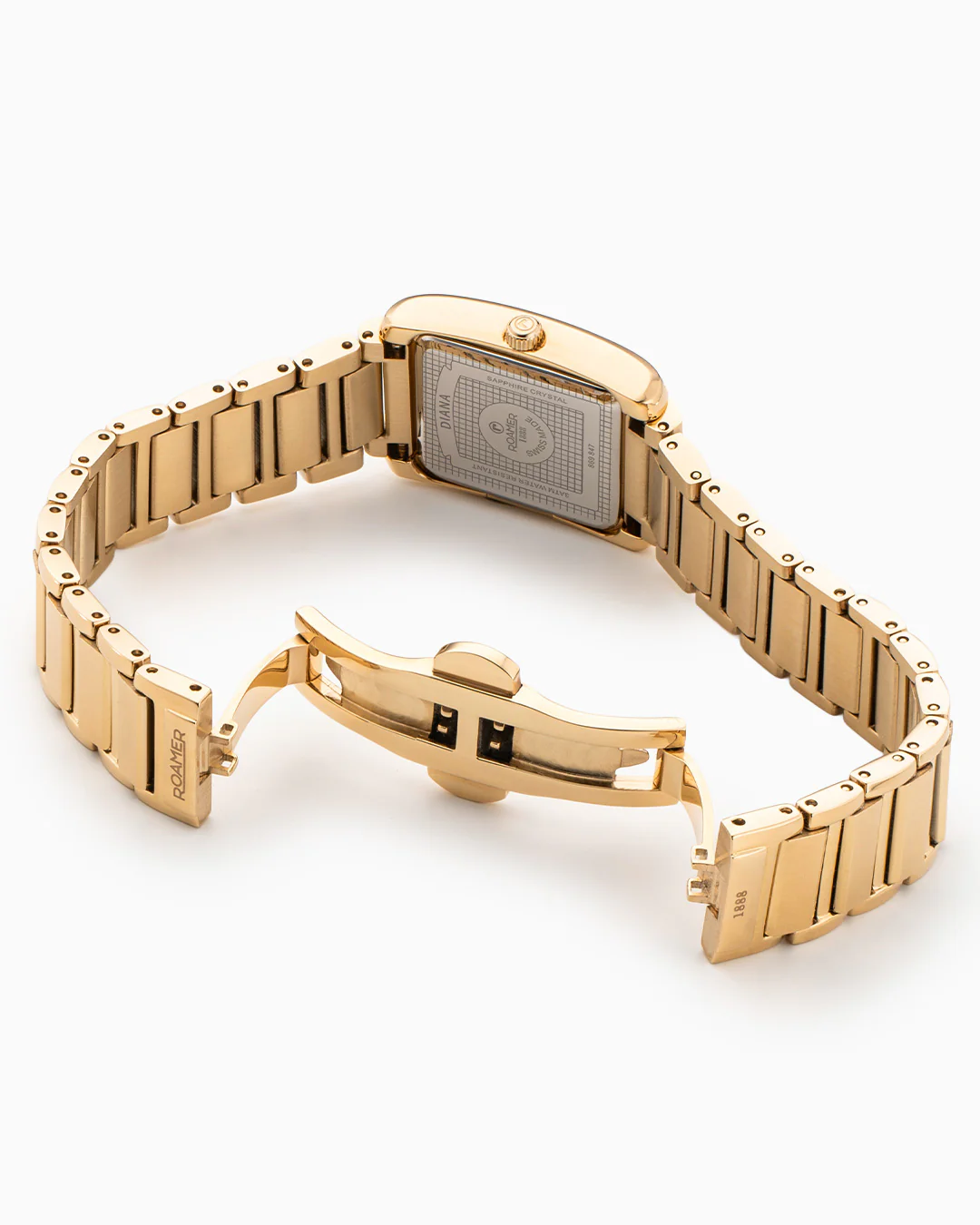 Diana Ladies 22.5 mm Quartz Three-Hand White Dial Gold Bracelet Sapphire glass Stainless Steel swiss watch - Image 4