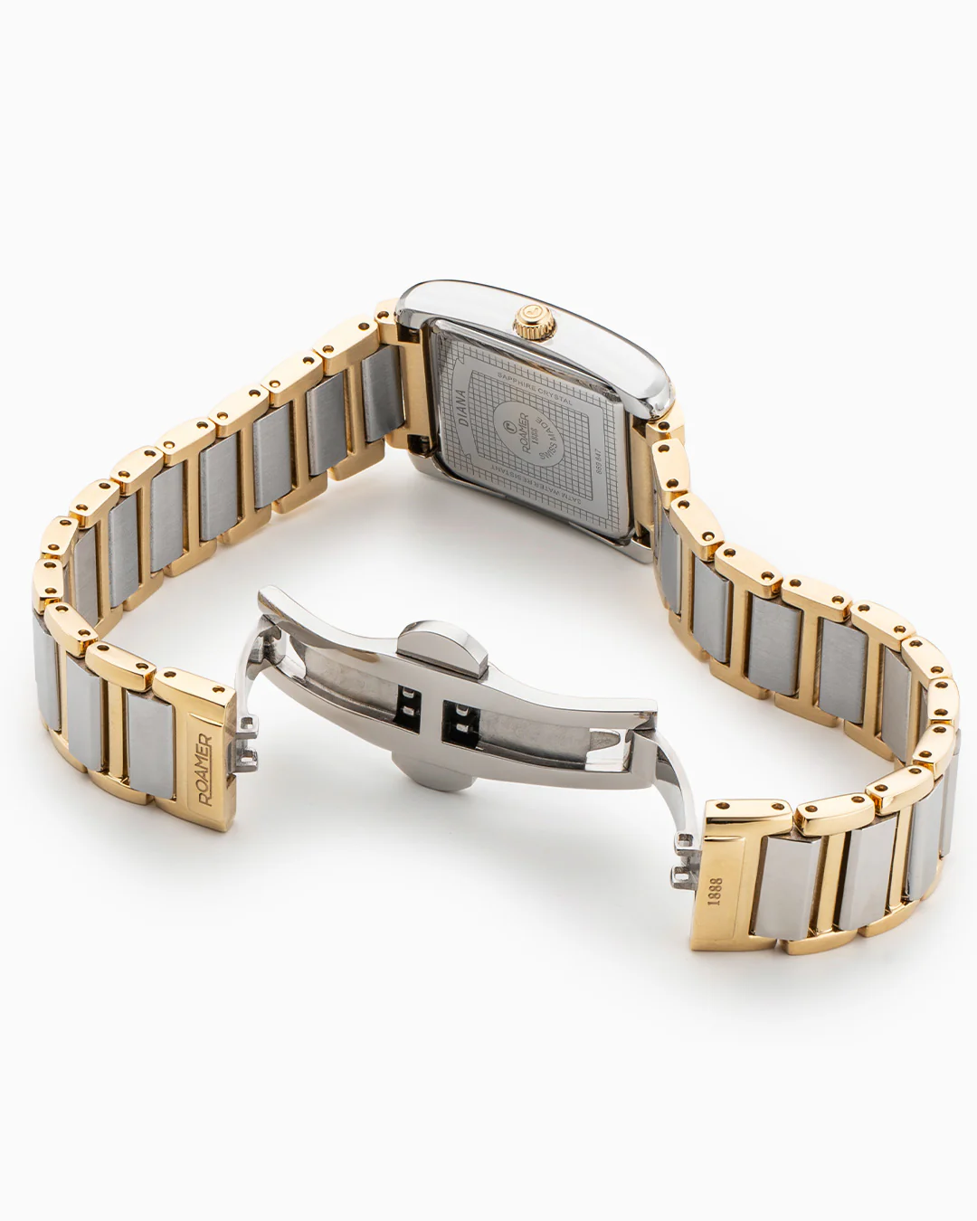 Diana Ladies 22.5 mm Quartz Three-Hand White Dial Two-tone Bracelet Sapphire glass Stainless Steel swiss watch - Image 4