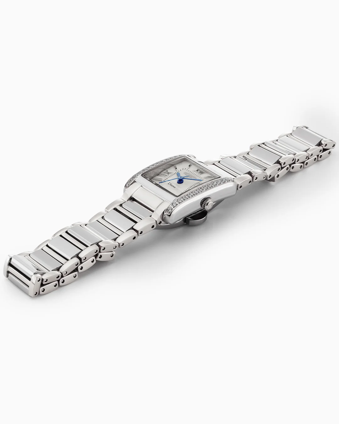 Diana Ladies 22.5 mm Quartz Three-Hand White Dial Silver Bracelet Sapphire glass Stainless Steel swiss watch - Image 3