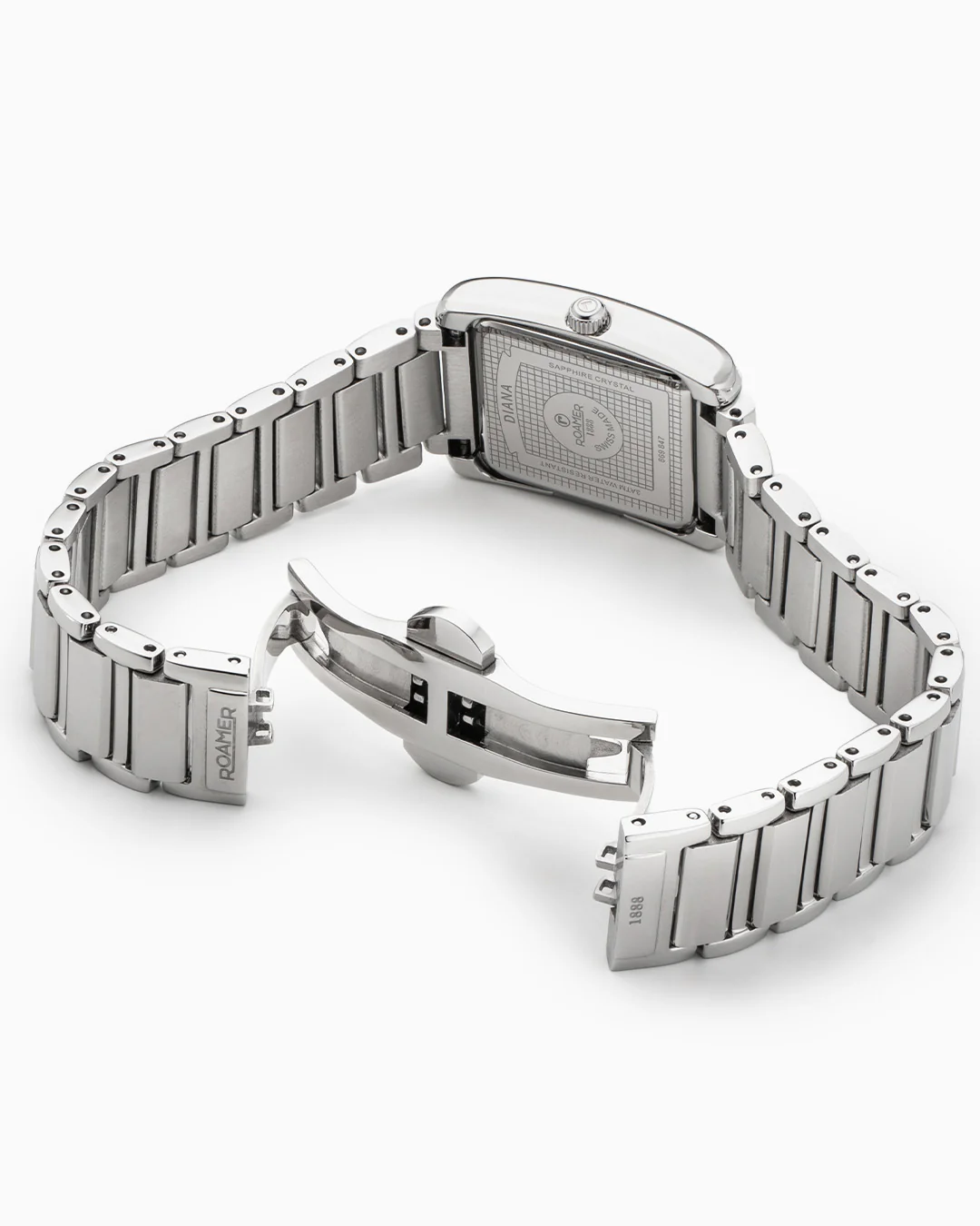 Diana Ladies 22.5 mm Quartz Three-Hand White Dial Silver Bracelet Sapphire glass Stainless Steel swiss watch - Image 4