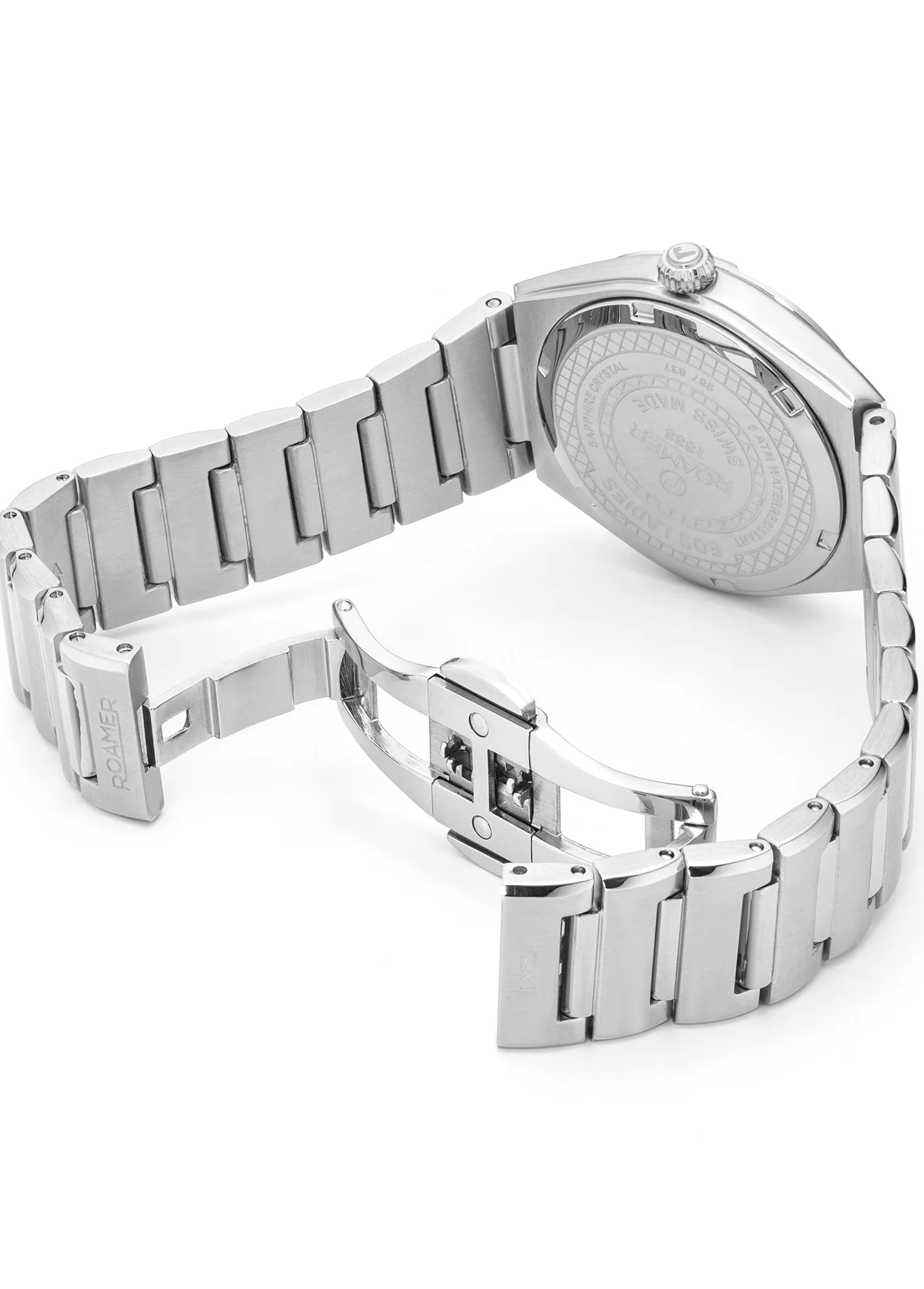 EOS Classic 34mm Quartz Three-Hand Lightgreen Dial Silver Bracelet Sapphire glass Stainless Steel swiss watch - Image 4
