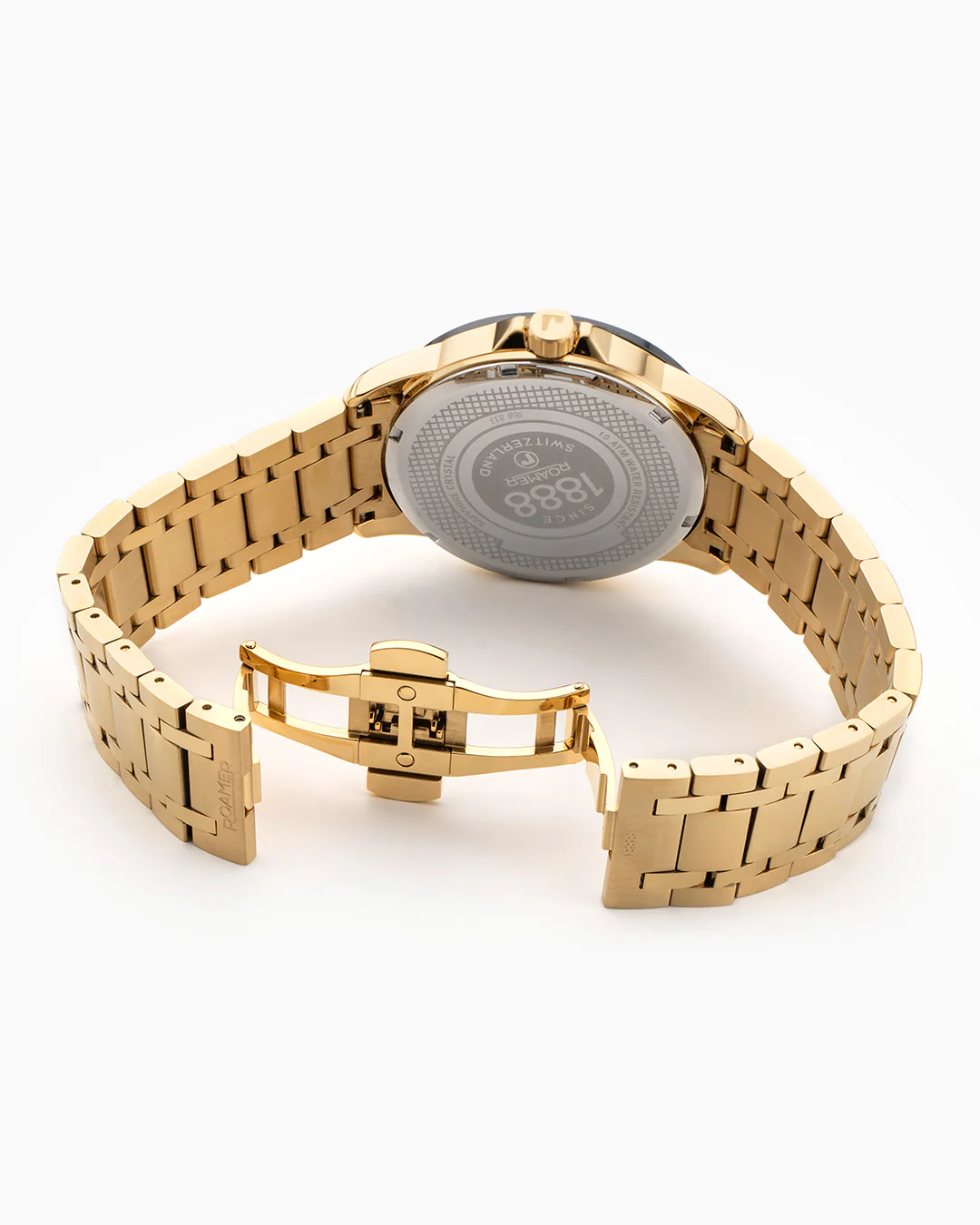 Mercury Classic 42 mm Quartz Three-Hand Date Black Dial Gold Bracelet Sapphire glass Stainless Steel swiss watch - Image 4
