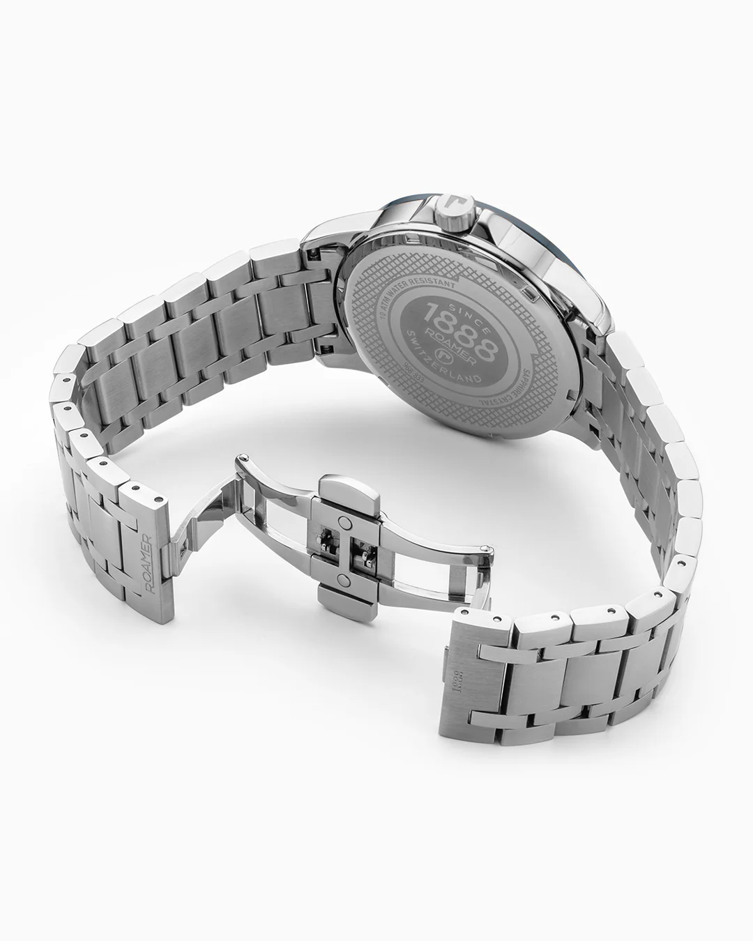 Mercury Classic 42 mm Quartz Three-Hand Date Blue Dial Silver Bracelet Sapphire glass Stainless Steel swiss watch - Image 4