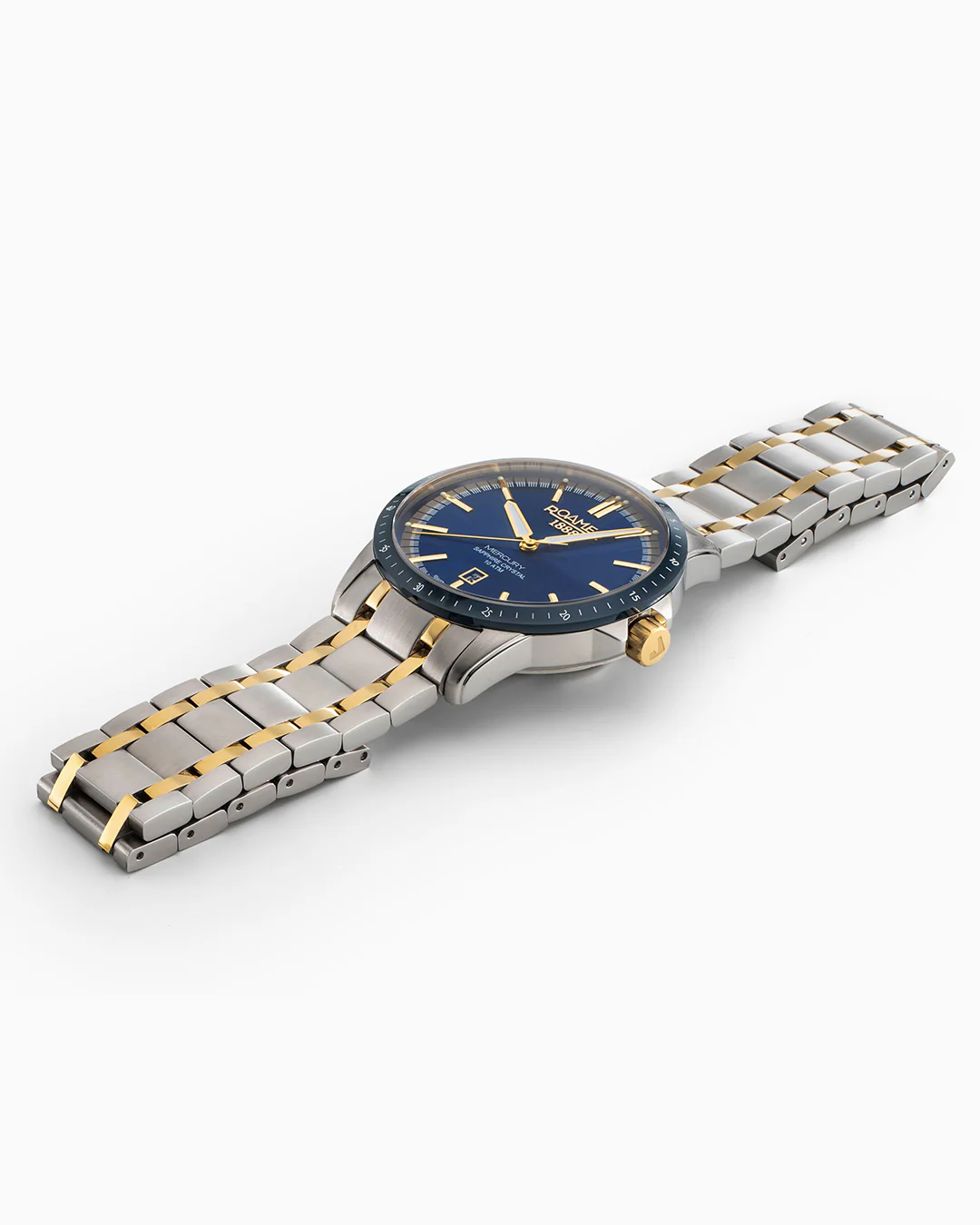 Mercury Classic 42 mm Quartz Three-Hand Date Blue Dial Two-tone Bracelet Sapphire glass Stainless Steel swiss watch - Image 3