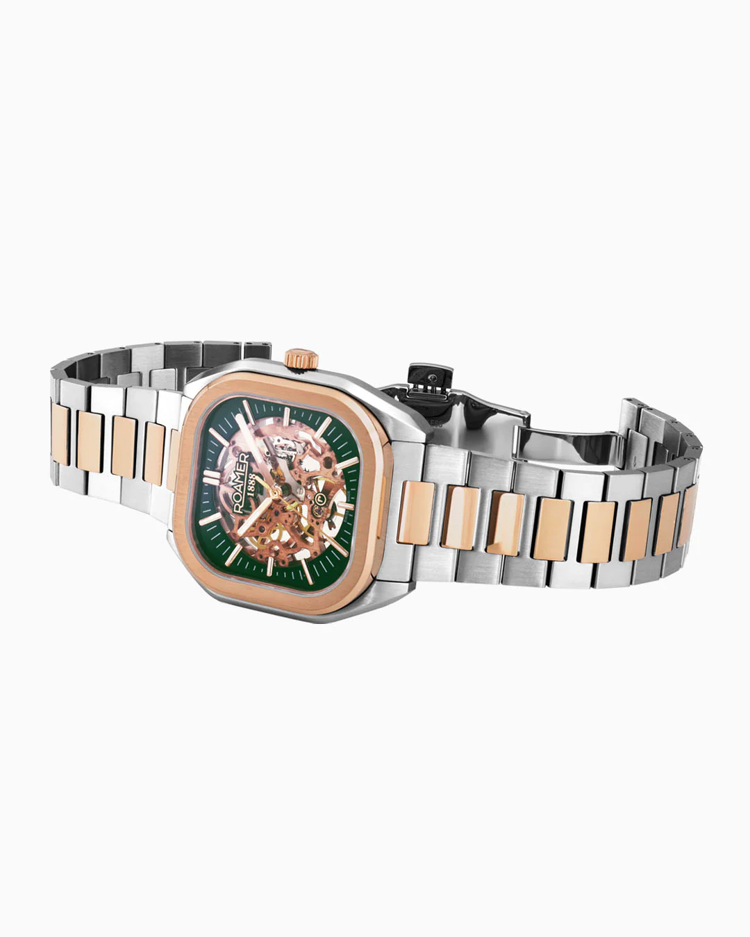 Mechano 42mm Hand-Winding Three-Hand Green Dial Two-Tone Bracelet Leather Strap Set Sapphire antireflection glass Stainless Steel swiss watch - Image 3