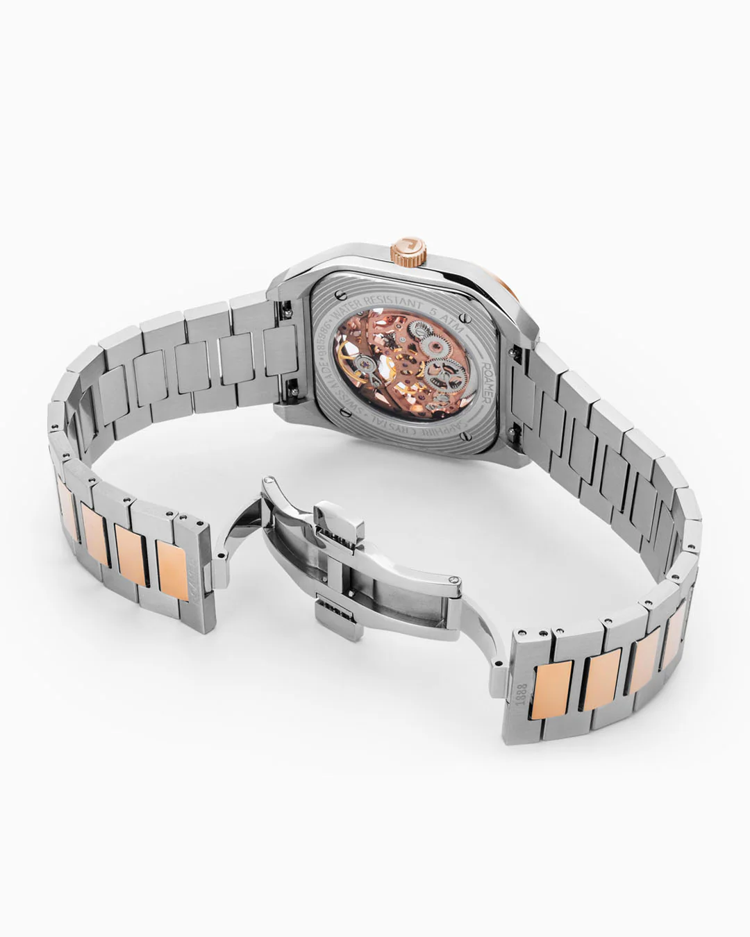 Mechano 42mm Hand-Winding Three-Hand Green Dial Two-Tone Bracelet Leather Strap Set Sapphire antireflection glass Stainless Steel swiss watch - Image 7