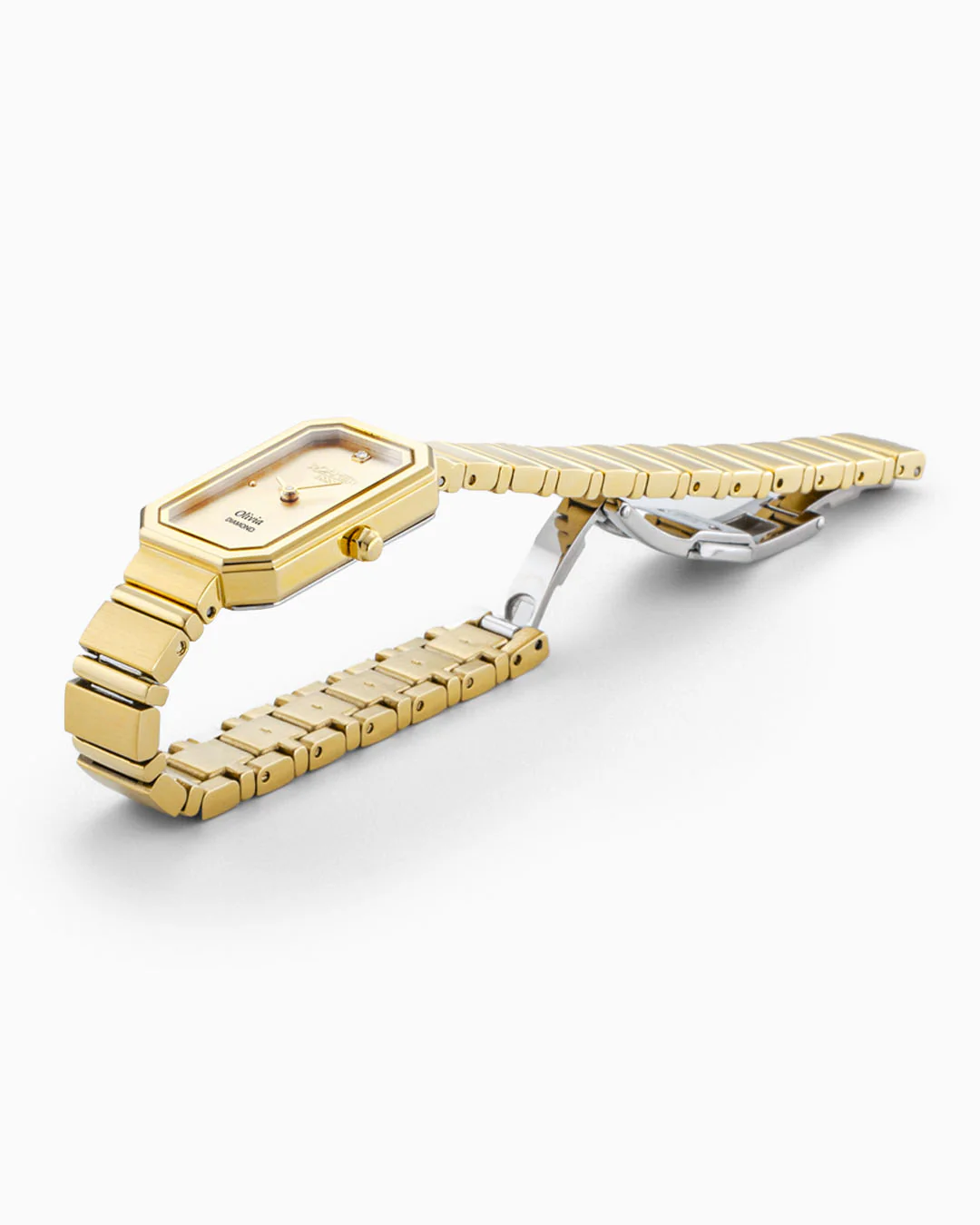Olivia Diamond 18x29 mm Quartz Two-Hand Gold Dial Gold Tone Bracelet Sapphire glass Stainless Steel swiss watch - Image 3