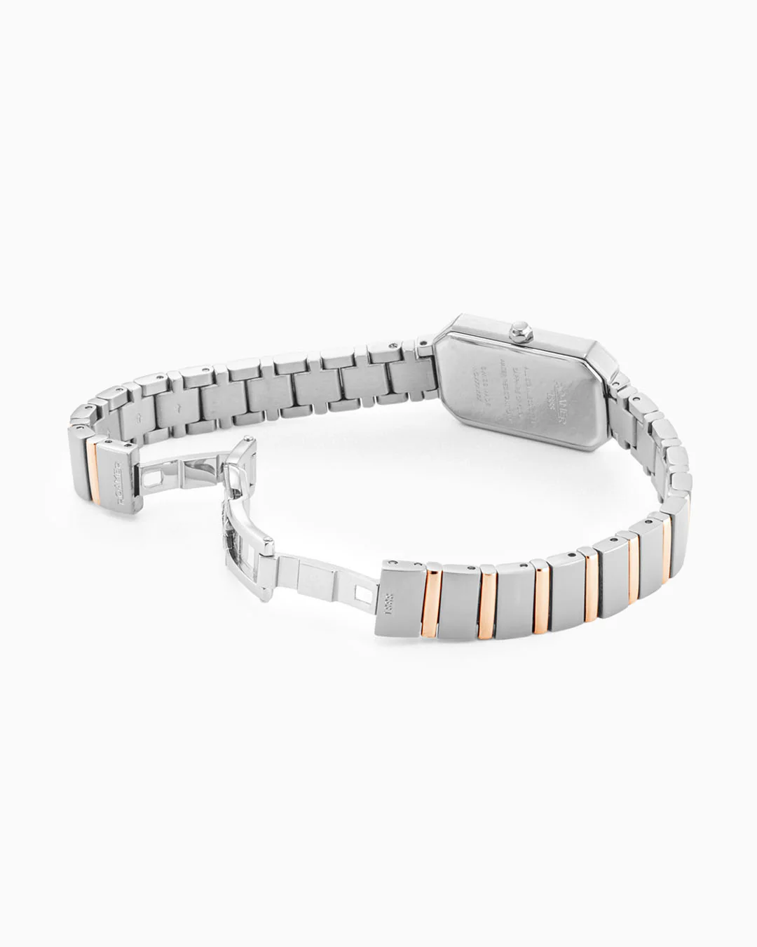 Olivia Diamond 18x29 mm Quartz Two-Hand Silver Dial Two-Tone Bracelet Sapphire glass Stainless Steel swiss watch - Image 4