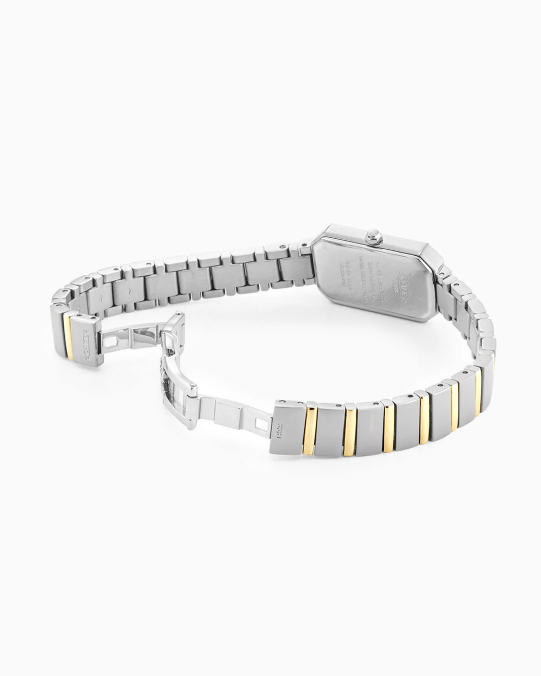 Olivia Diamond 18x29 mm Quartz Two-Hand Silver Dial Two-Tone Bracelet Sapphire glass Stainless Steel swiss watch - Image 4