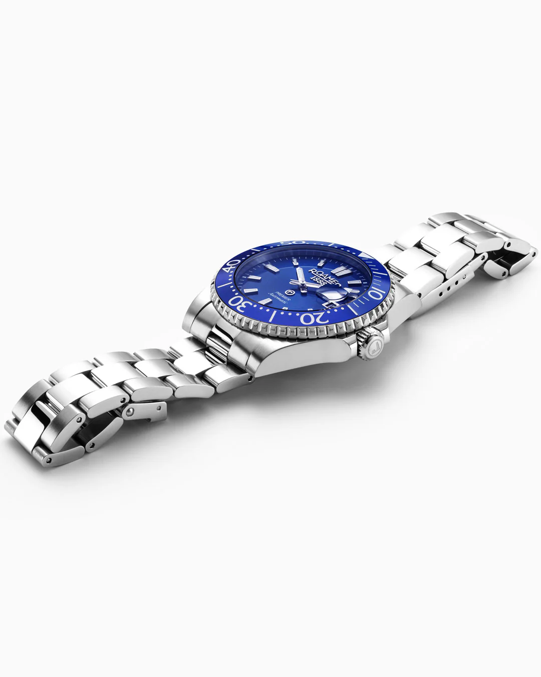 Premier 42 mm Automatic Three-Hand Date Blue Sunray Dial Silver Bracelet Sapphire glass Stainless Steel swiss watch - Image 3
