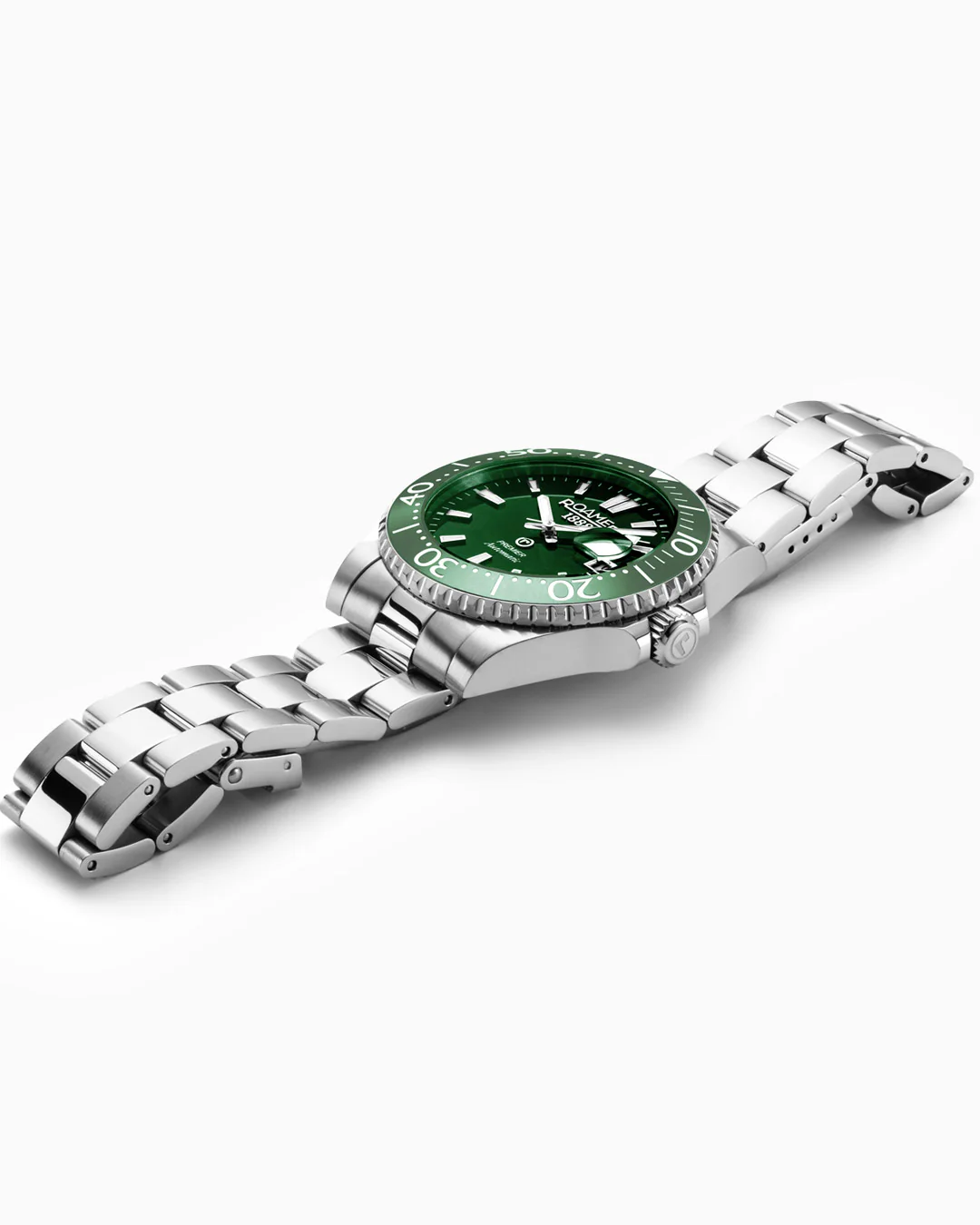 Premier 42 mm Automatic Three-Hand Date Green Sunray Dial Silver Bracelet Sapphire glass Stainless Steel swiss watch - Image 3
