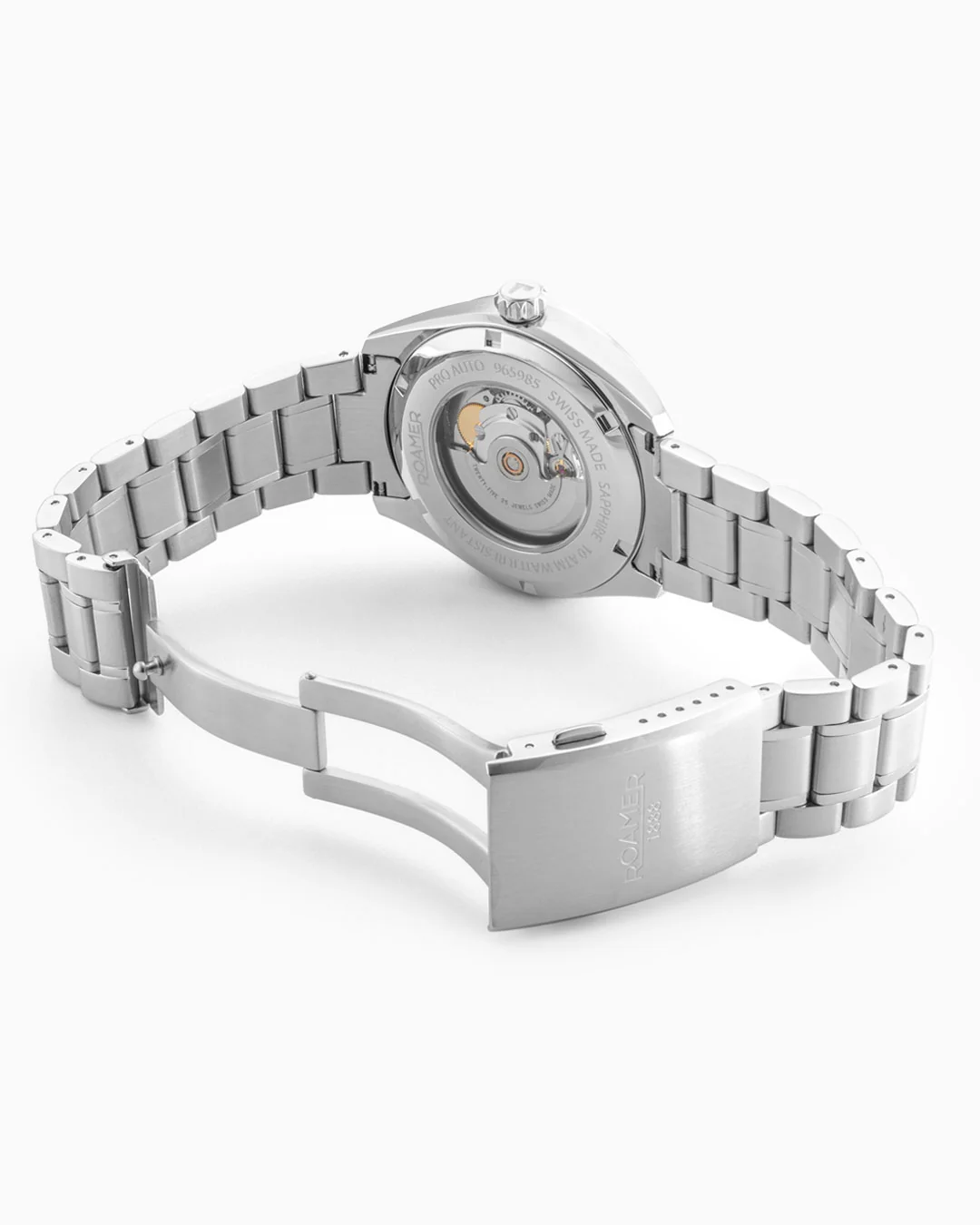 Pro Auto 42 mm Automatic Three-Hand Blue Dial Silver Bracelet Sapphire glass Stainless Steel swiss watch - Image 4