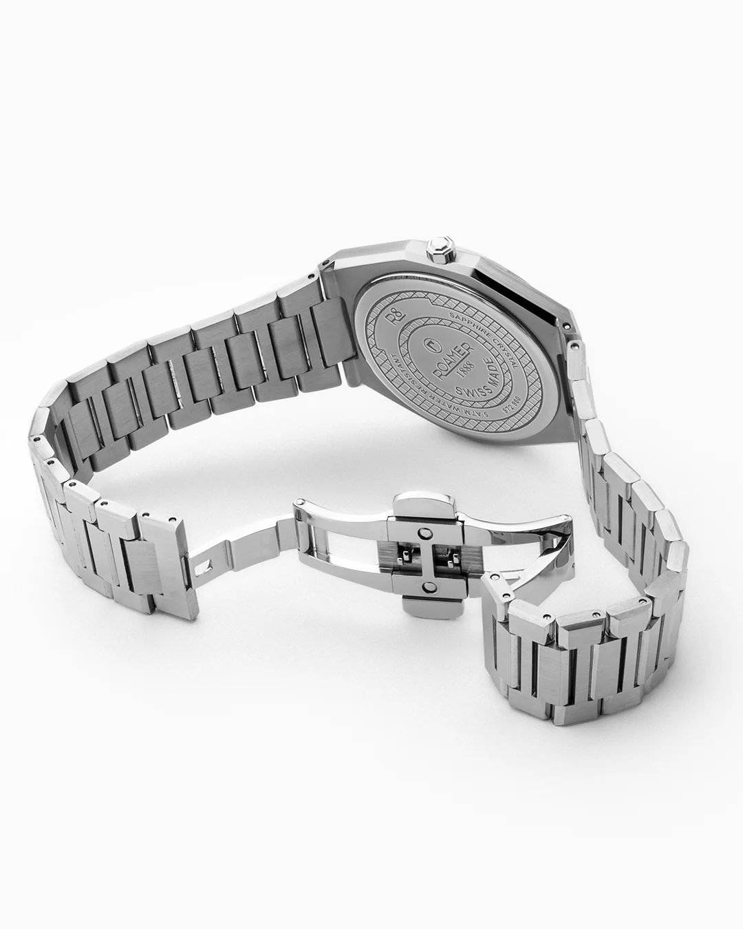R8 Gents 41mm Quartz Three-Hand Date Light Blue Dial Silver Bracelet Sapphire glass Stainless Steel swiss watch - Image 4
