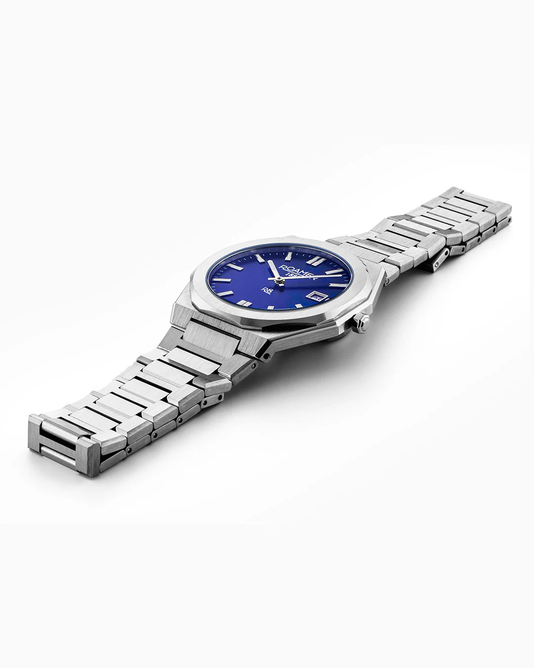 R8 Gents 41mm Quartz Three-Hand Date Blue Dial Silver Bracelet Sapphire glass Stainless Steel swiss watch - Image 3