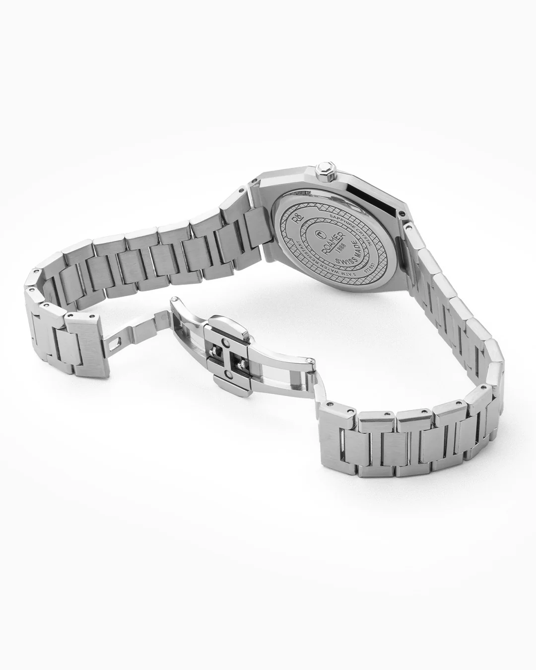 R8 Ladies 32.5mm Quartz Two-Hand Date Black Sunray Dial Silver Bracelet Sapphire glass Stainless Steel swiss watch - Image 4