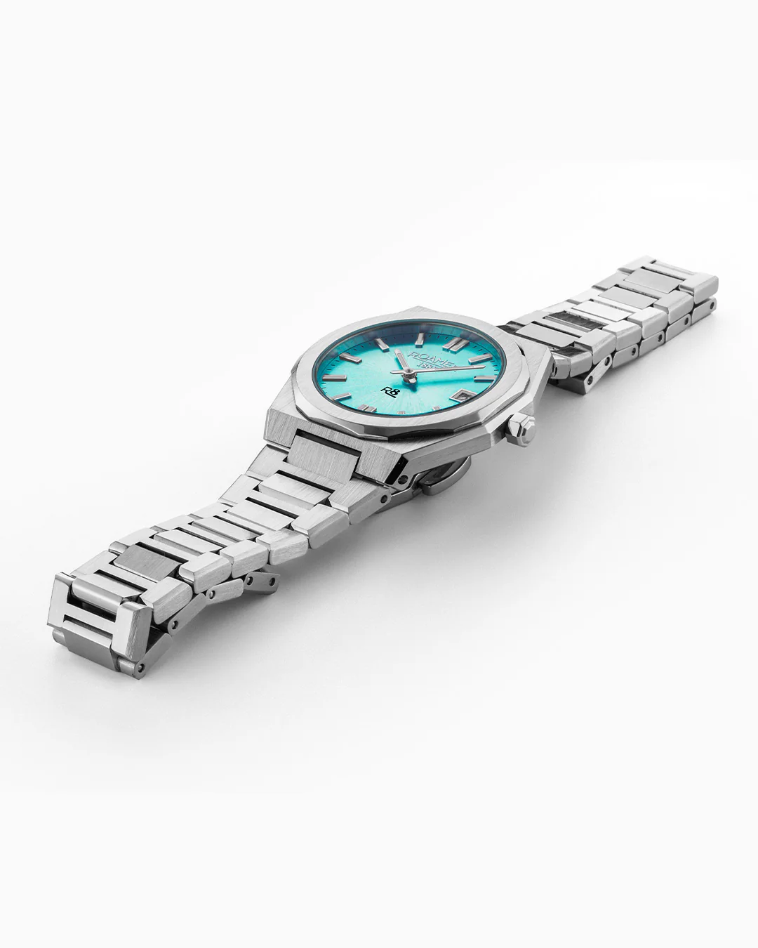 R8 Ladies 32.5mm Quartz Two-Hand Date Light Blue Sunray Dial Silver Bracelet Sapphire glass Stainless Steel swiss watch - Image 3