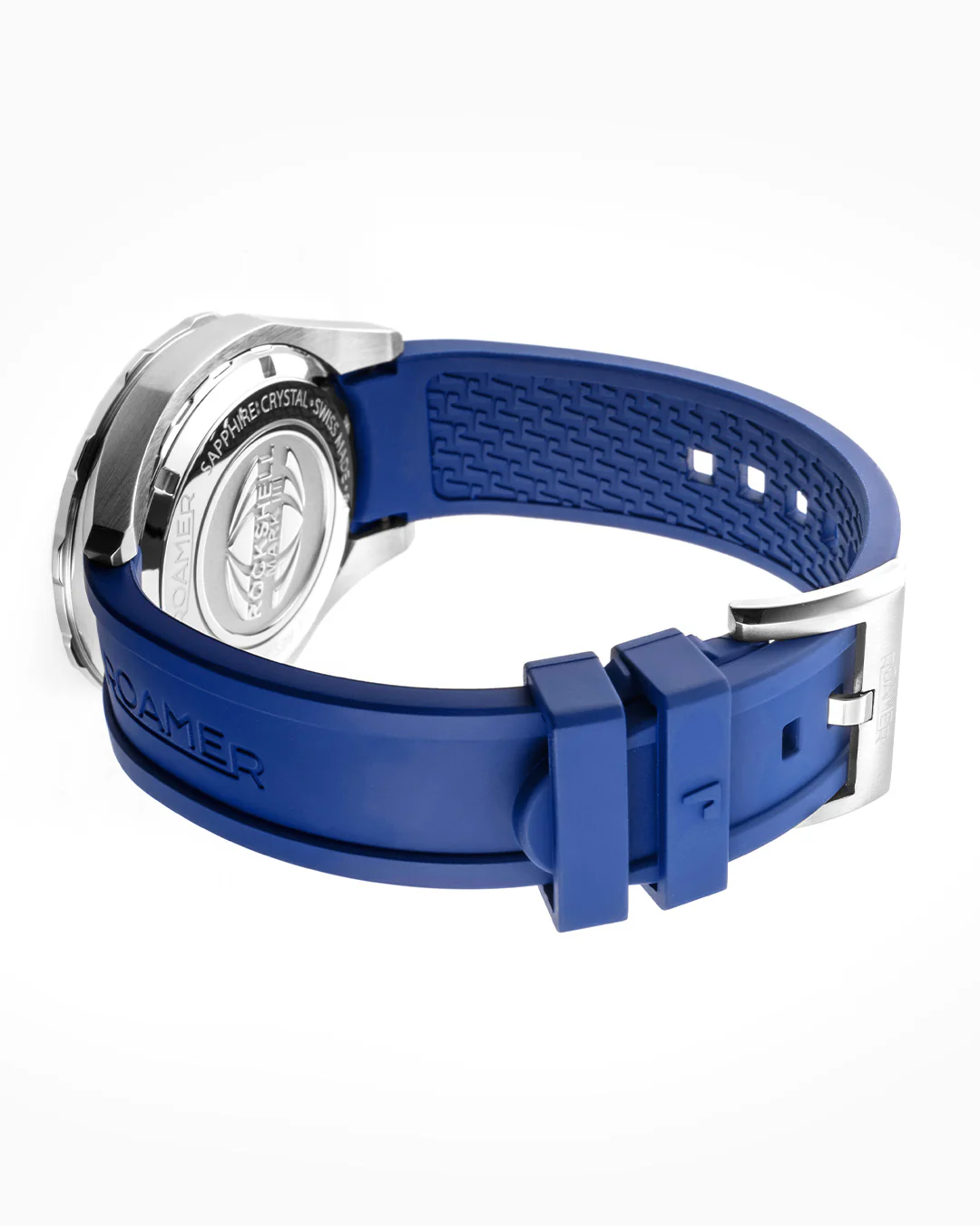Rockshell Mark III Scuba 45mm Quartz Three-Hand Date Grey Dial Turning Bezel Blue Rubber Strap Sapphire glass Stainless Steel swiss watch - Image 3