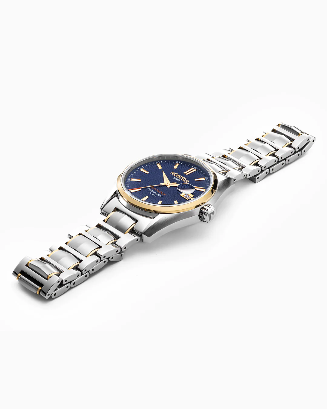 Searock Automatic 42 mm Automatic Three-Hand Date Blue Pattern Dial Two-Tone Bracelet Sapphire glass Stainless Steel swiss watch - Image 3