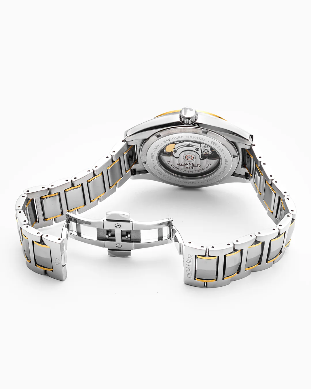 Searock Automatic 42 mm Automatic Three-Hand Date Blue Pattern Dial Two-Tone Bracelet Sapphire glass Stainless Steel swiss watch - Image 4