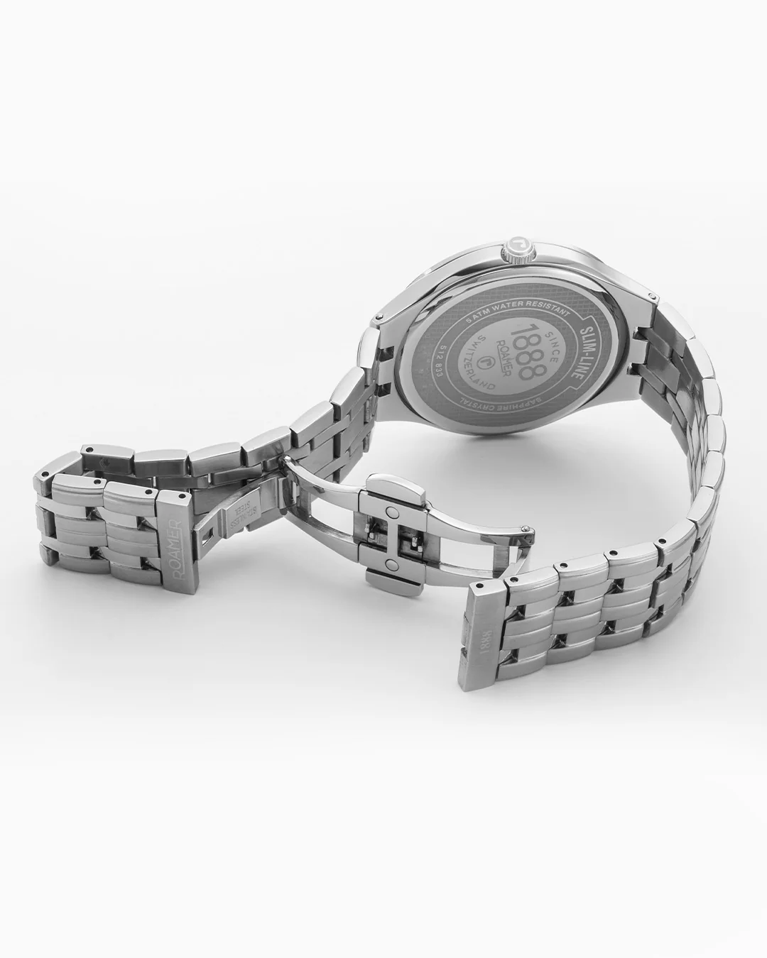 Slim Line Classic 40 mm Quartz Three-Hand Date Sky Blue Dial Silver Bracelet Sapphire glass Stainless Steel swiss watch - Image 4