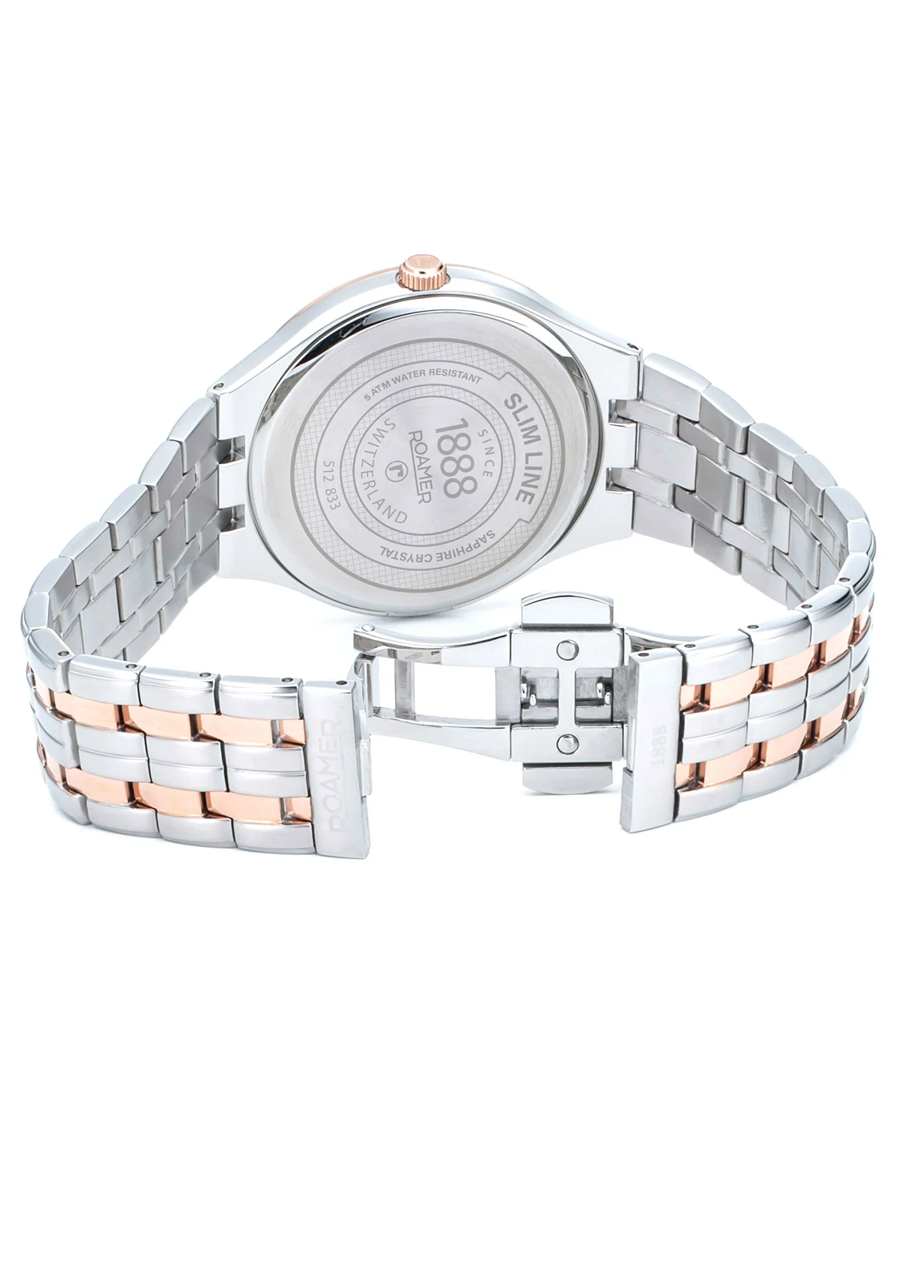 Slim Line Classic Ladies 30mm Quartz Two-Hand Date White Dial Two-Tone Bracelet Sapphire glass Stainless Steel swiss watch - Image 3