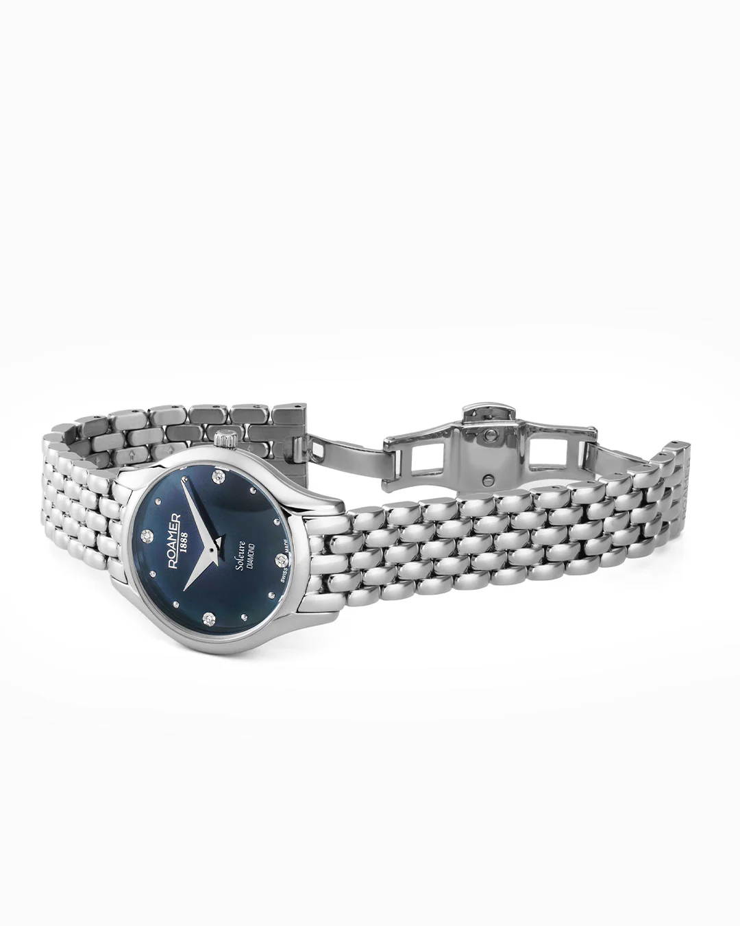 Soleure 30mm Quartz Two-Hand Black Mop Dial  Silver Bracelet Sapphire glass Stainless Steel swiss watch - Image 2