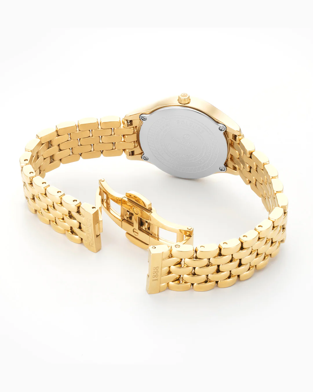 Soleure 30mm Quartz Two-Hand White MOP Dial Gold Bracelet Sapphire glass Stainless Steel swiss watch - Image 4