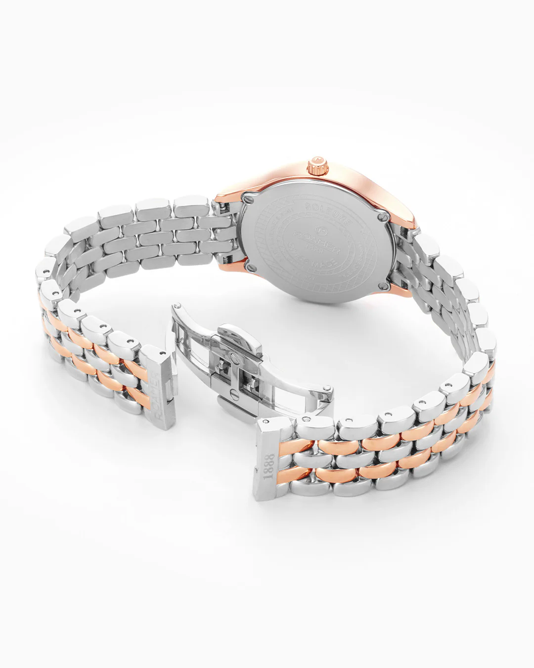 Soleure 30mm Quartz Two-Hand Green Mop Dial Rosegold-Silver Tone Bracelet Sapphire glass Stainless Steel swiss watch - Image 4