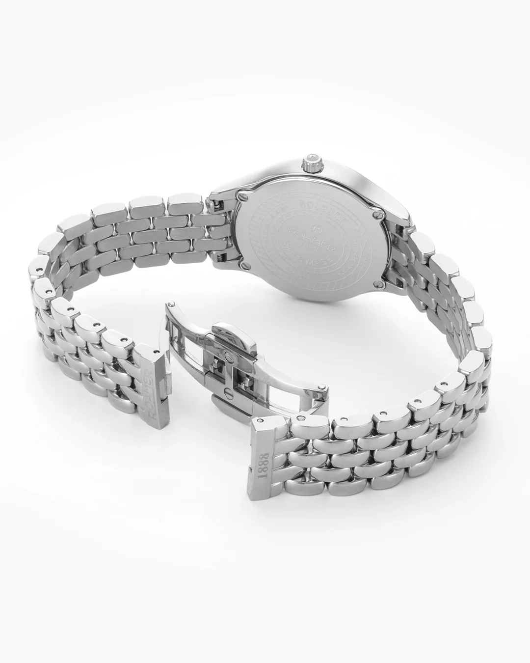 Soleure 30mm Quartz Two-Hand White Mop Dial Silver Bracelet Sapphire glass Stainless Steel swiss watch - Image 4