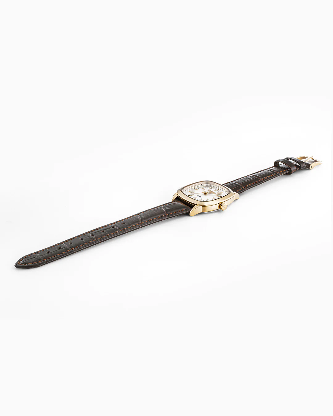 Stella 32.5mm Quartz Three-Hand White Mop Dial  Brown Leather Bracelet Sapphire antireflection glass  Stainless Steel swiss watch - Image 3