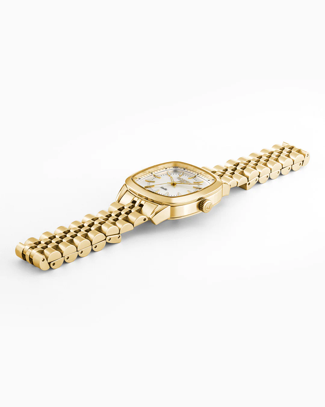 Stella 32.5mm Quartz Three-Hand White MOP Gold Bracelet Sapphire antireflection glass Stainless Steel swiss watch - Image 3
