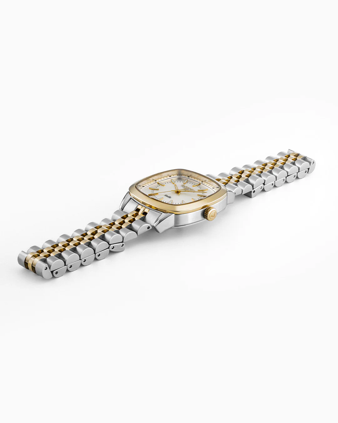 Stella 32.5mm Quartz Three-Hand White Mop Dial Gold-Silver Tone Bracelet Sapphire antireflection glass Stainless Steel swiss watch - Image 3